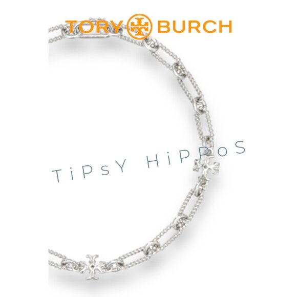 Tory Burch Silver Coated Roxanne Chunky Necklace! - Picture 4 of 4